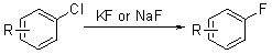 Halogen exchange reaction